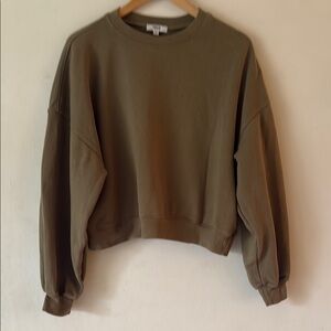 AGOLDE Olive Green Crewneck Sweatshirt